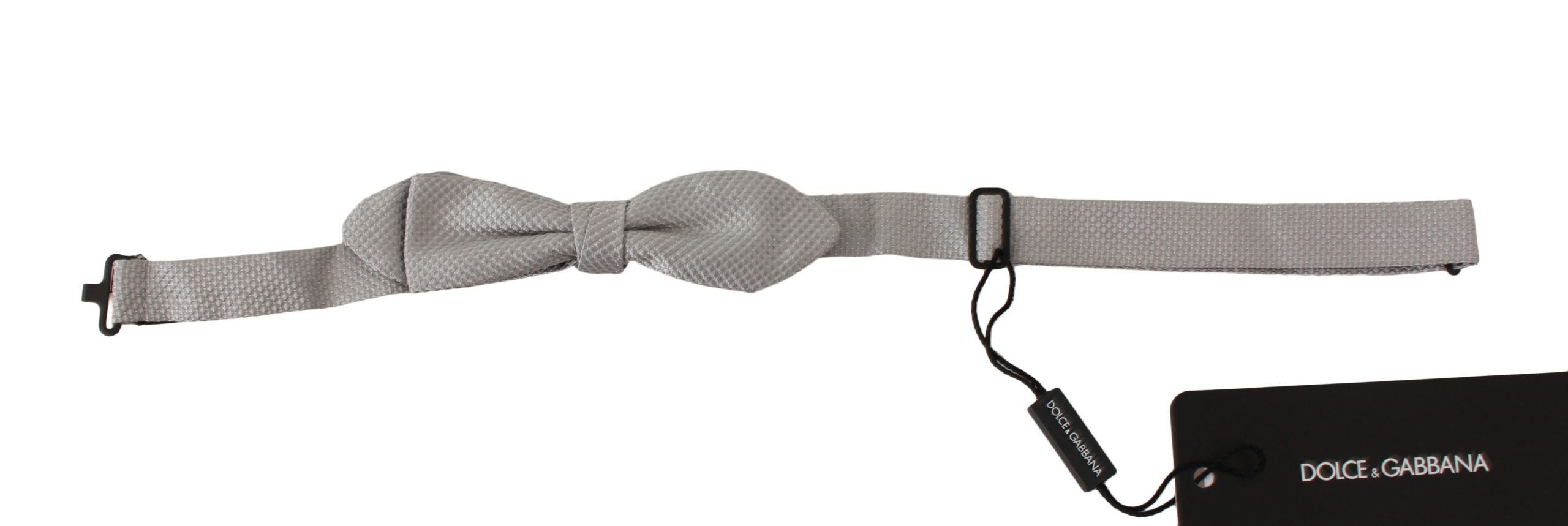Dolce &amp; Gabbana Elegante graue Seidenfliege