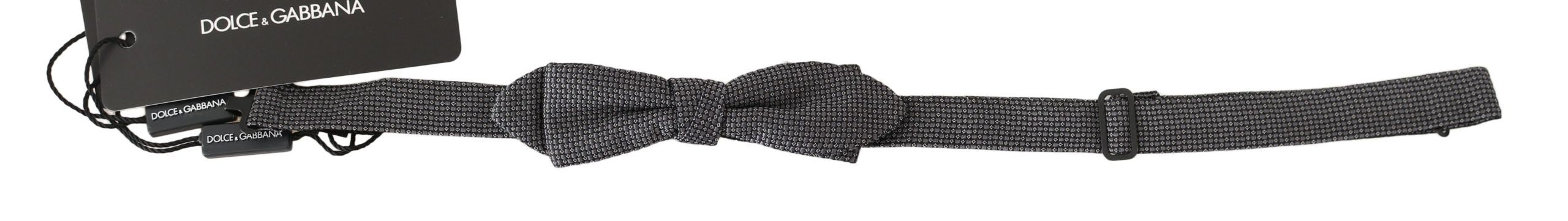 Dolce &amp; Gabbana Elegante graue Seidenfliege
