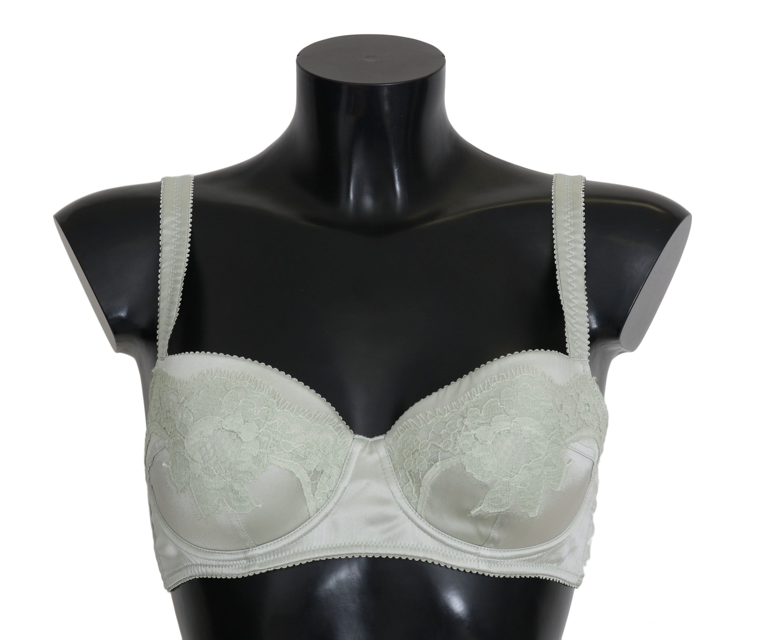 Dolce &amp; Gabbana Eleganter Seiden-BH mit floraler Spitze