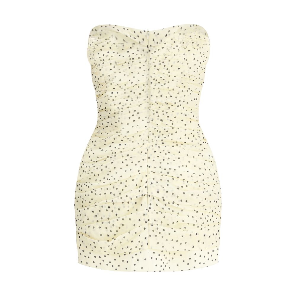Magda Butrym Polka dot mini draped silk Dress