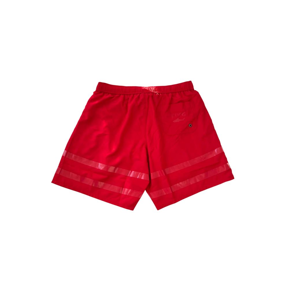Iceberg Rote Polyester Herren Badeshorts