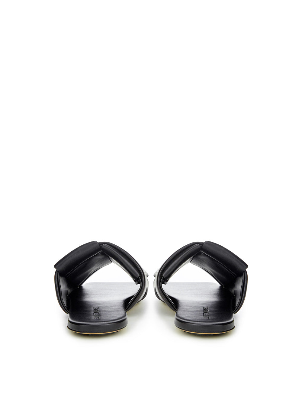 Bottega Veneta Elegante schwarze Ledersandalen