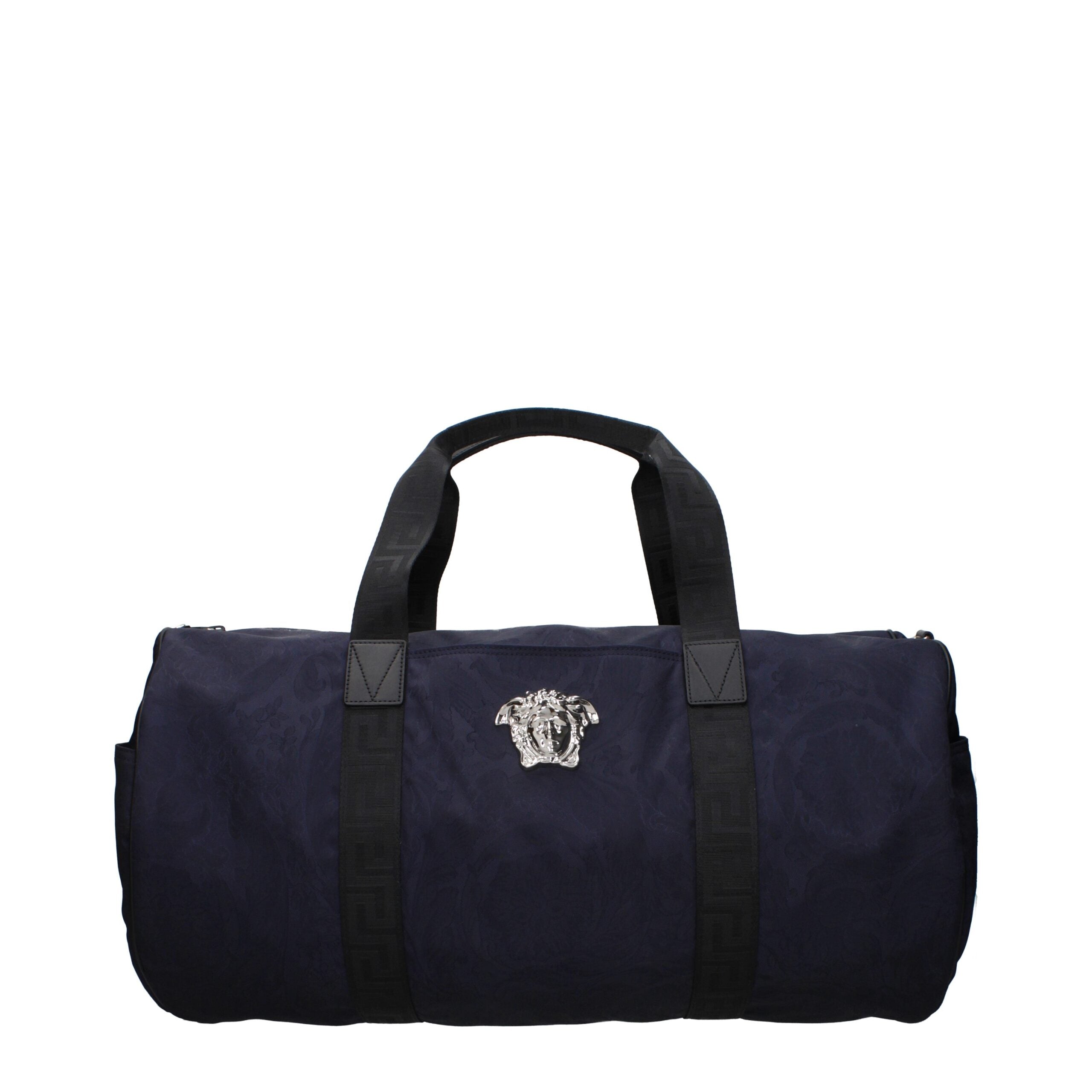 Versace Blue Fabric Luggage And Travel