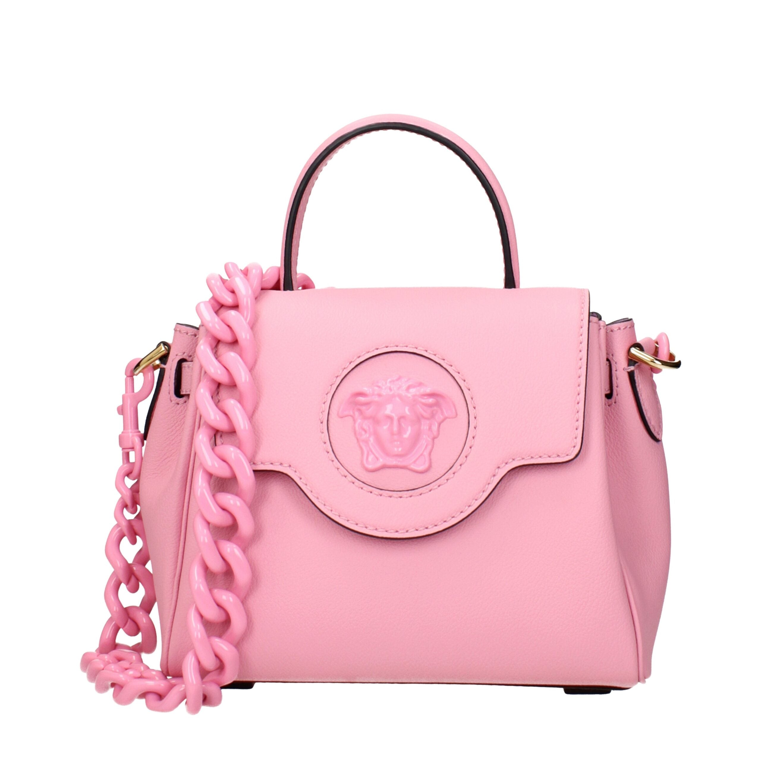 Versace Pink Leather Handbags