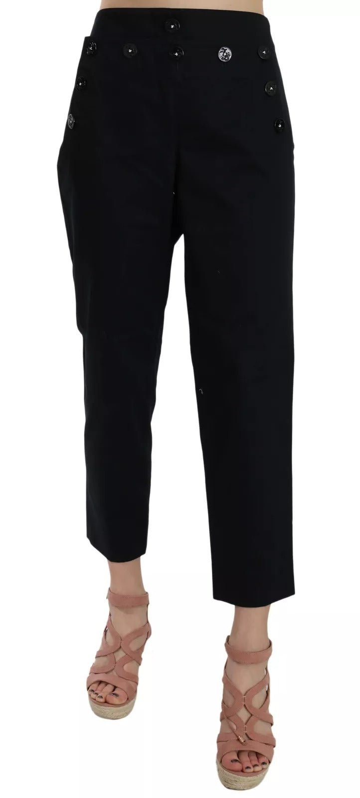 Dolce &amp; Gabbana Schicke schwarze Baumwollhose