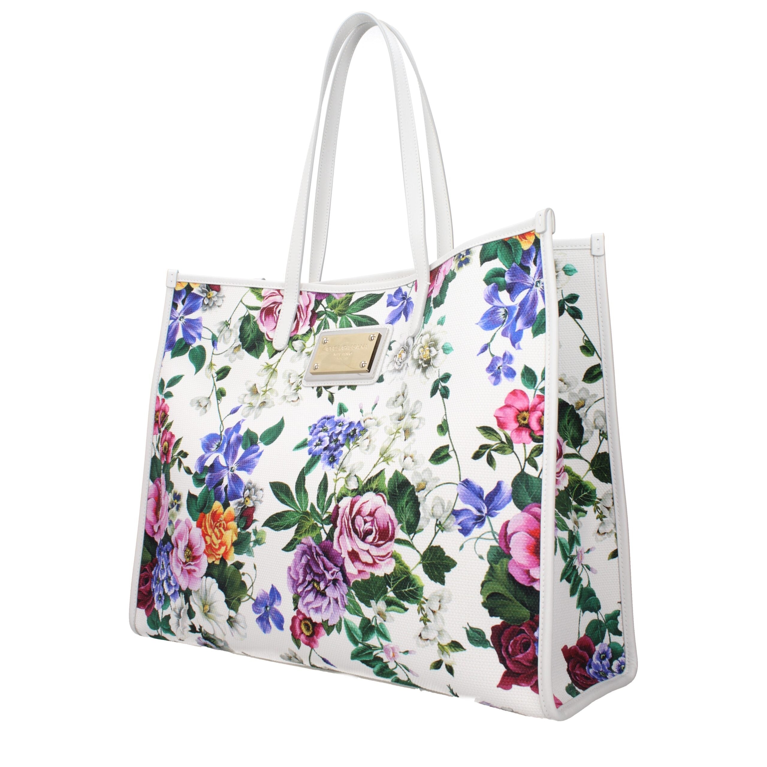 Dolce & Gabbana White Fabric Shoulder Bags