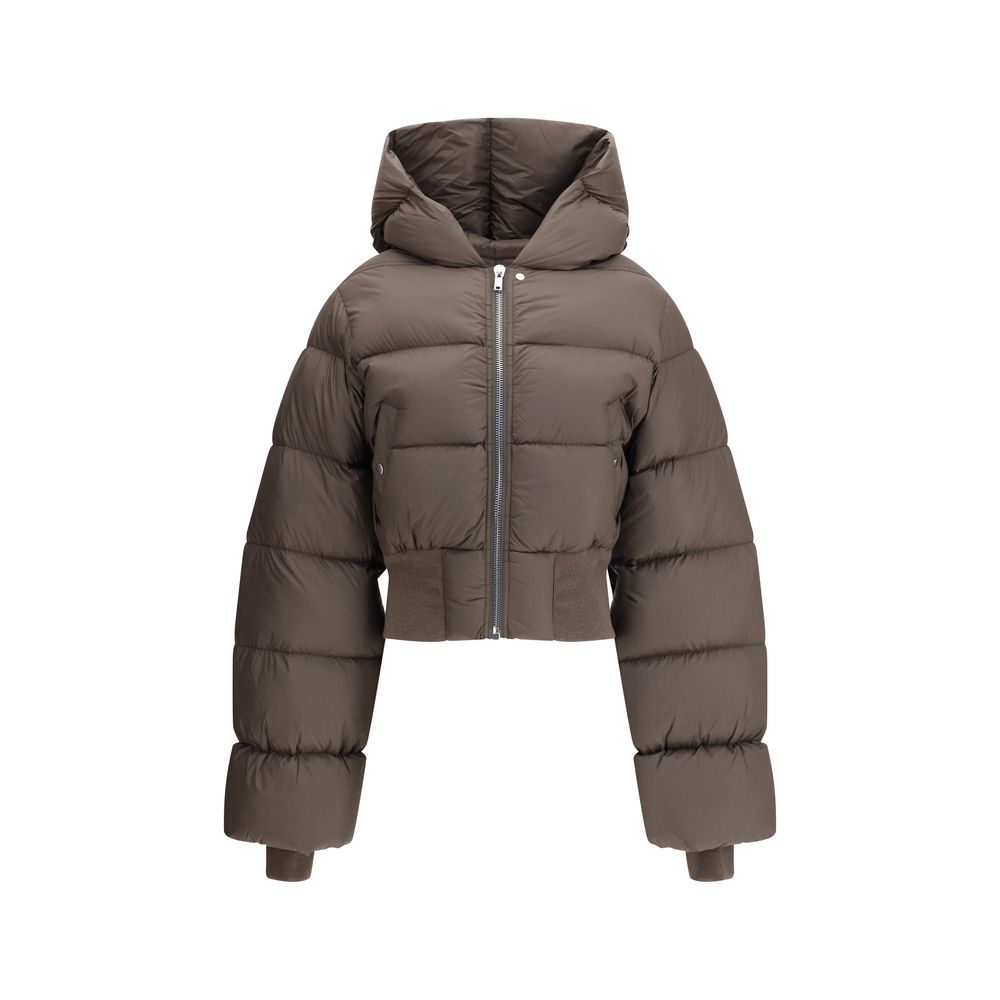 Rick Owens Brown Nylon Coat