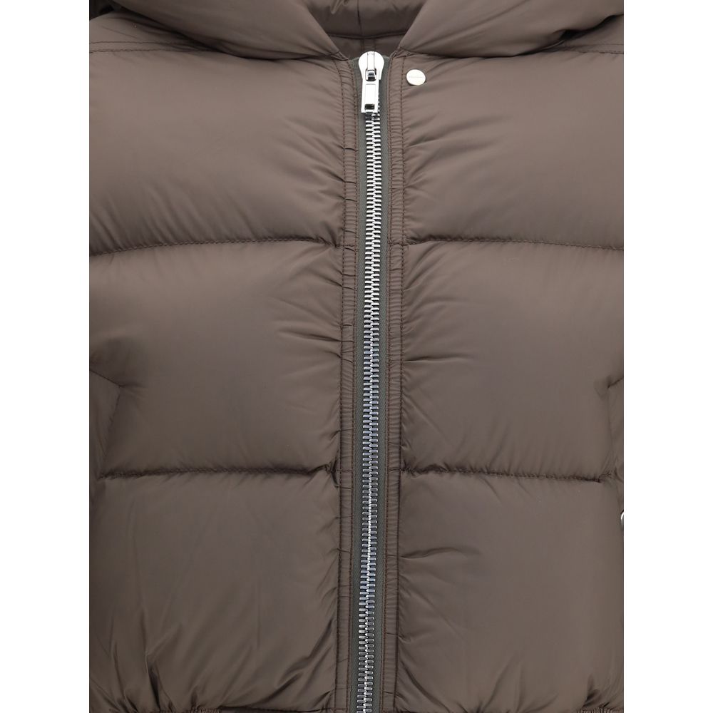 Rick Owens Brown Nylon Coat