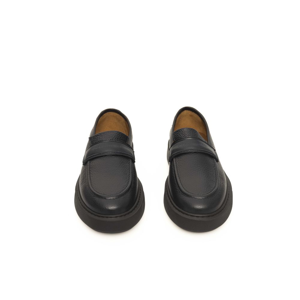 Cerruti 1881 Blue Cowhide Men Loafer