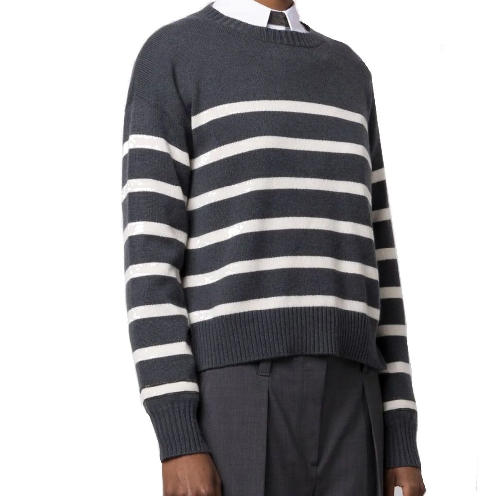 Brunello Cucinelli Gray Cashmere Cashmere Sweater