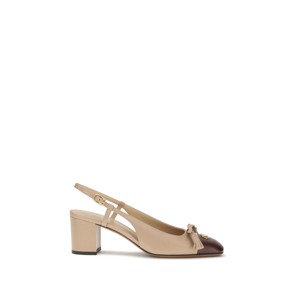 Valentino Garavani Multicolor Calf Leather Bos Taurus Mid Heel Pumps