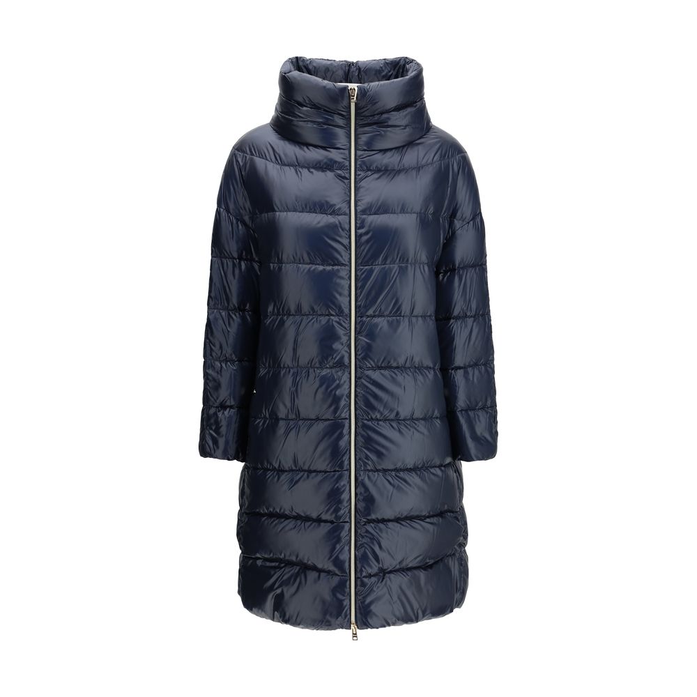 Herno Blue Polyester Coat
