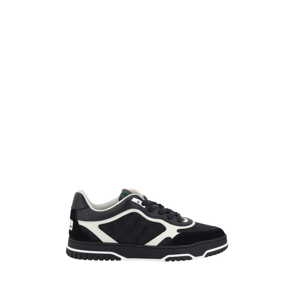 Gucci Black Fabric Low Top Sneakers