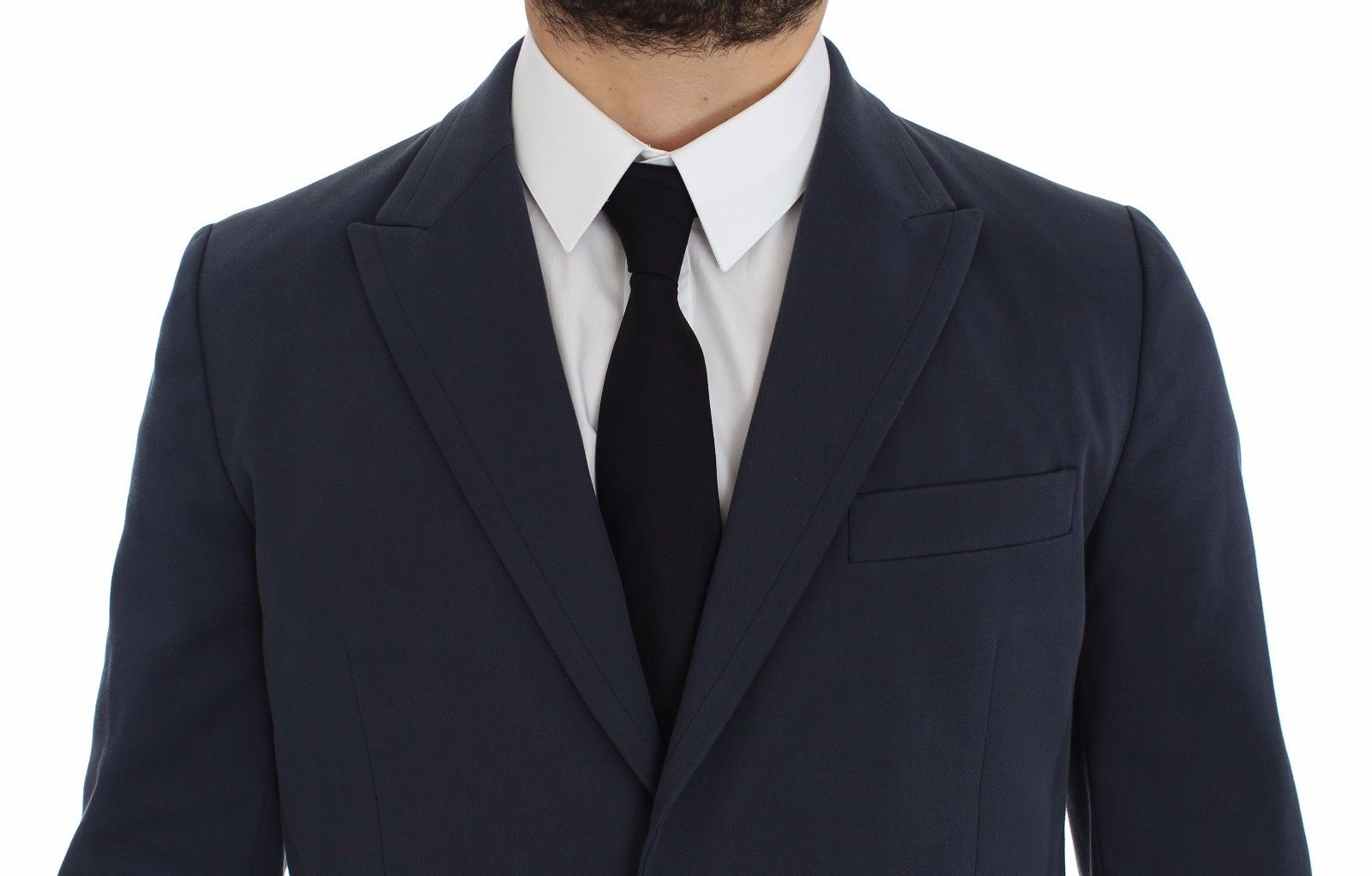 Dolce &amp; Gabbana Elegante blaue Blazerjacke aus Baumwollstretch