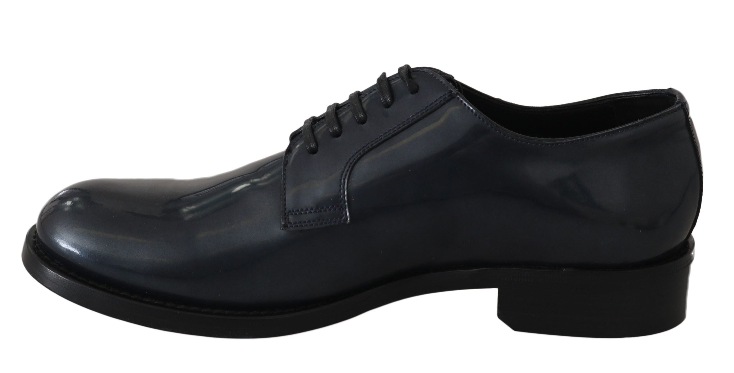 Dolce &amp; Gabbana Elegante Derby-Abendschuhe aus blauem Leder