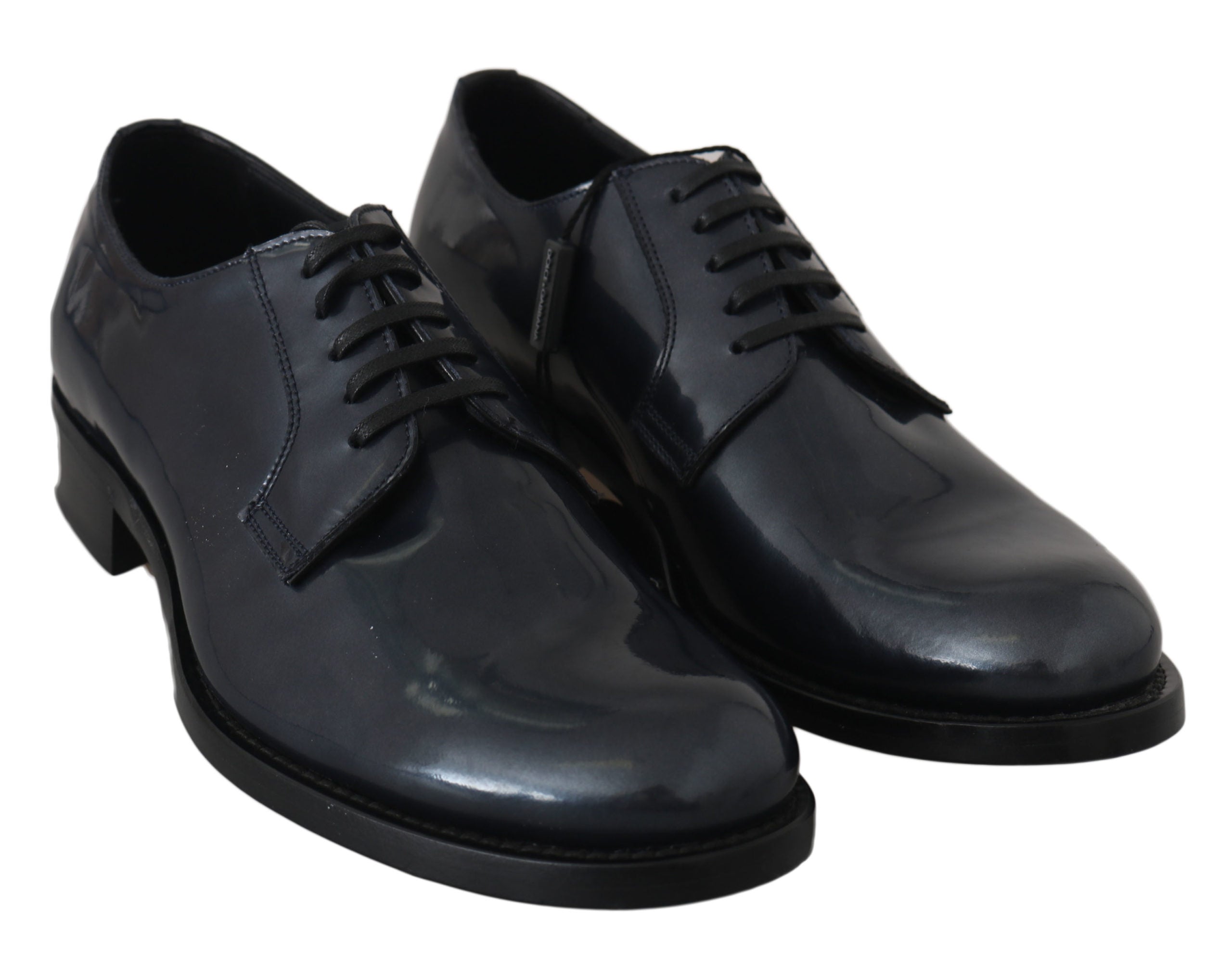 Pantofi eleganti Dolce &amp; Gabbana Derby din piele albastră